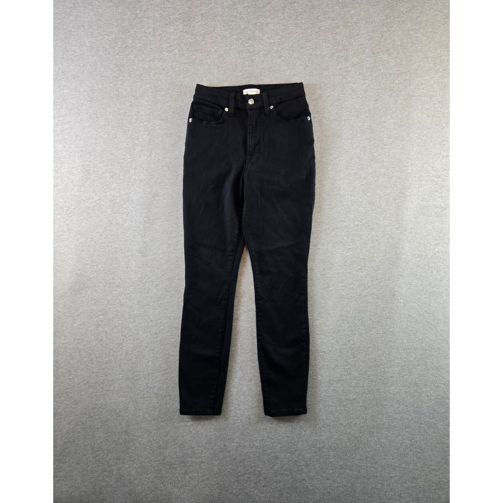 Good American Jeans 4/27 Black Good Legs Skinny Crop Stretch Denim GAGLC001S - Picture 1 of 10